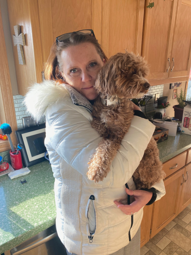 Terra Fleming in Blaine with a cute dog